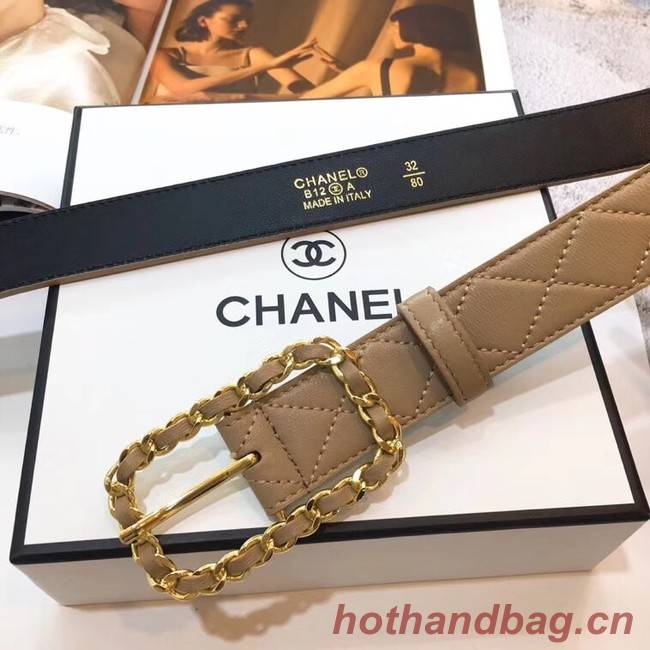 Chanel Calf Leather Belt Wide with 30mm 56599