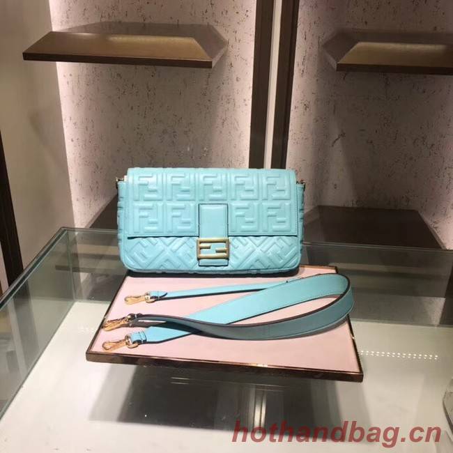 FENDI BAGUETTE large Shoulder Bag 8BR771A light blue