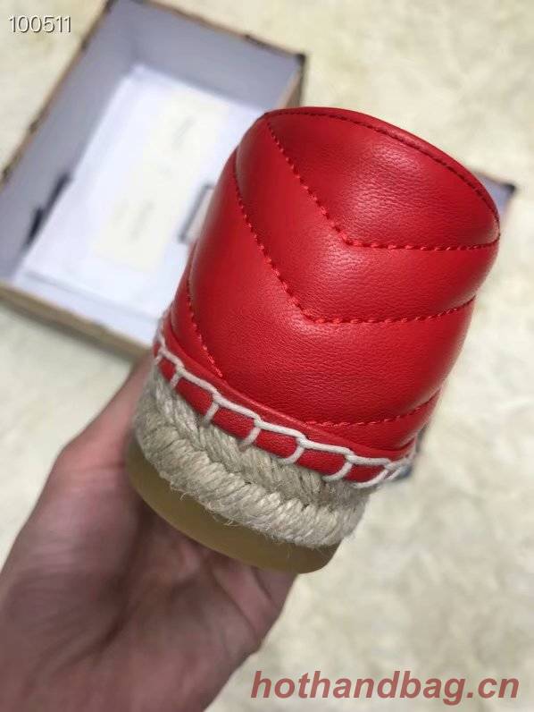 Gucci Leather espadrille with Double G GG1506LRF red