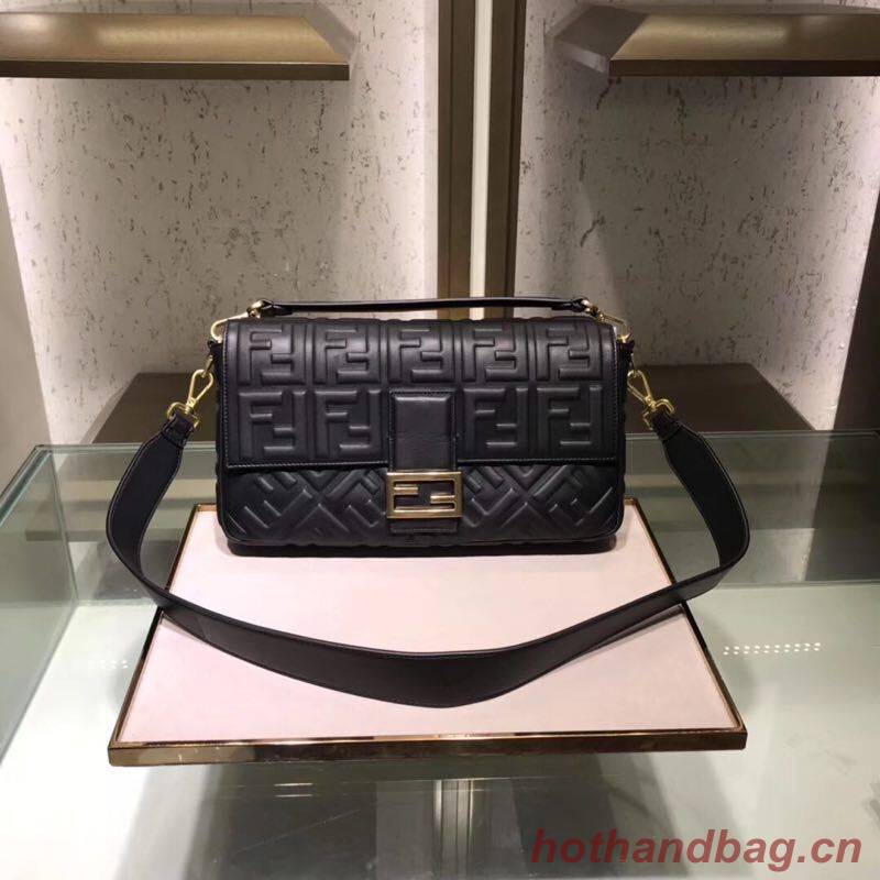 FENDI BAGUETTE large Shoulder Bag 8BR771A black