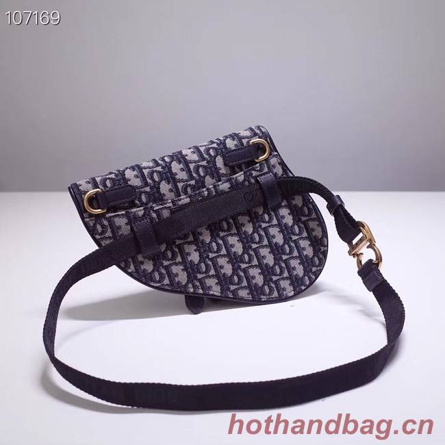 DIOR OBLIQUE SADDLE BELT BAG S5632CTZQ blue