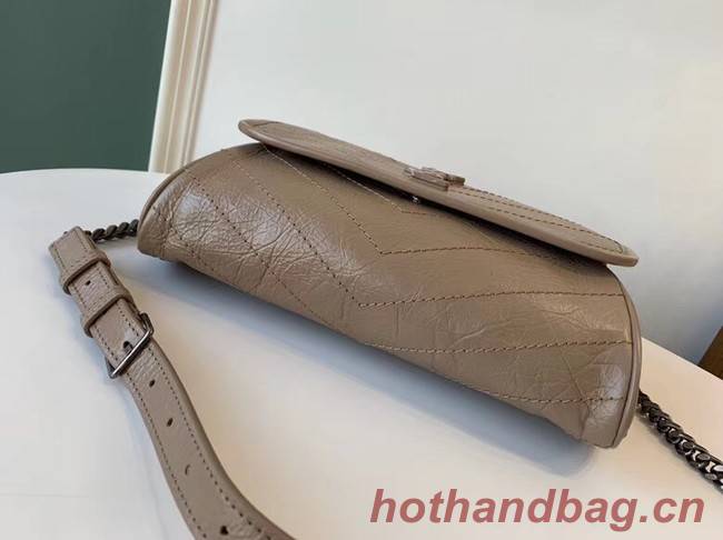 SAINT LAURENT Niki leather belt bag 577124 Chestnut