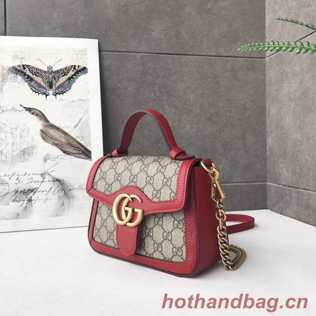 Gucci GG Marmont mini top handle bag 547260 red