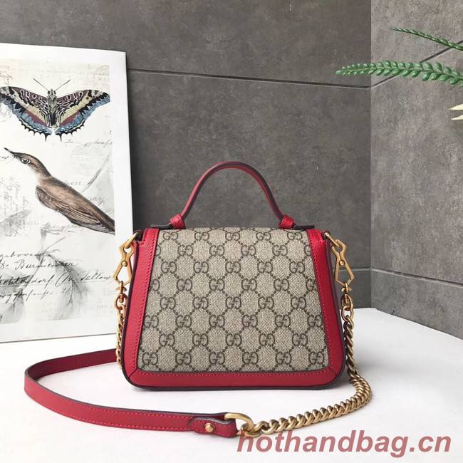 Gucci GG Marmont mini top handle bag 547260 red