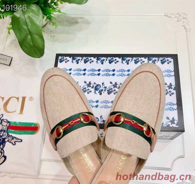 Gucci Online Exclusive womens Princetown canvas slipper GG1520BL-2