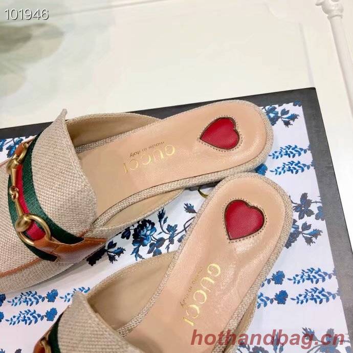 Gucci Online Exclusive womens Princetown canvas slipper GG1520BL-2