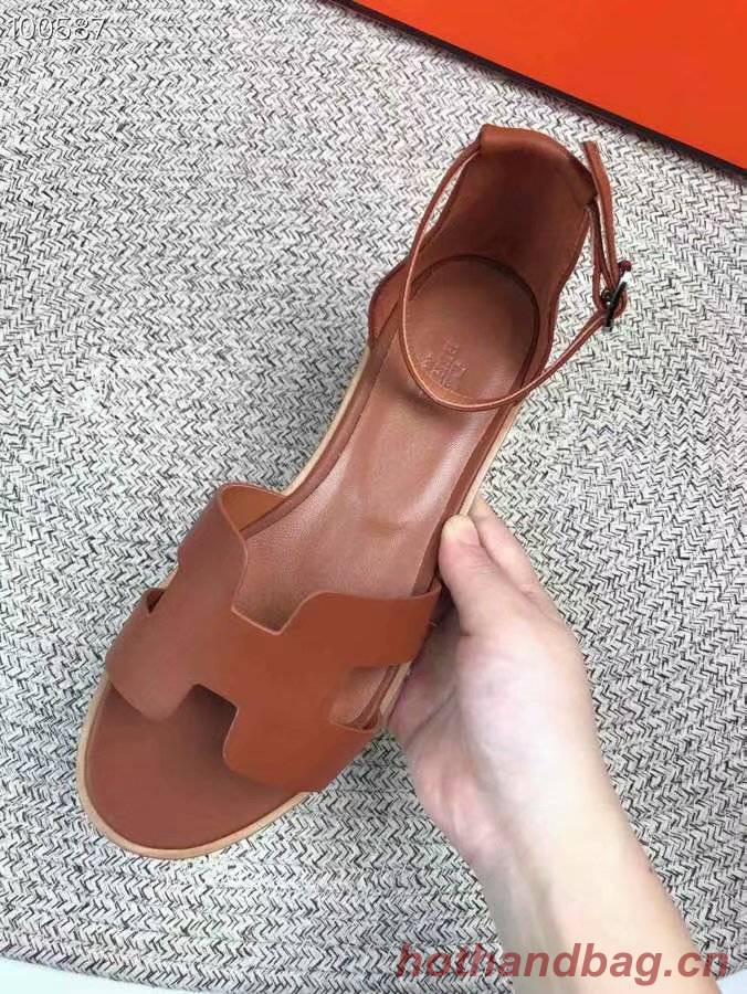 Hermes lady leather Sandals HO844OMF-2