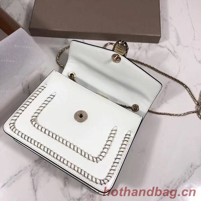 BVLGARI mini Shoulder Bag Calfskin Leather BG22889 white