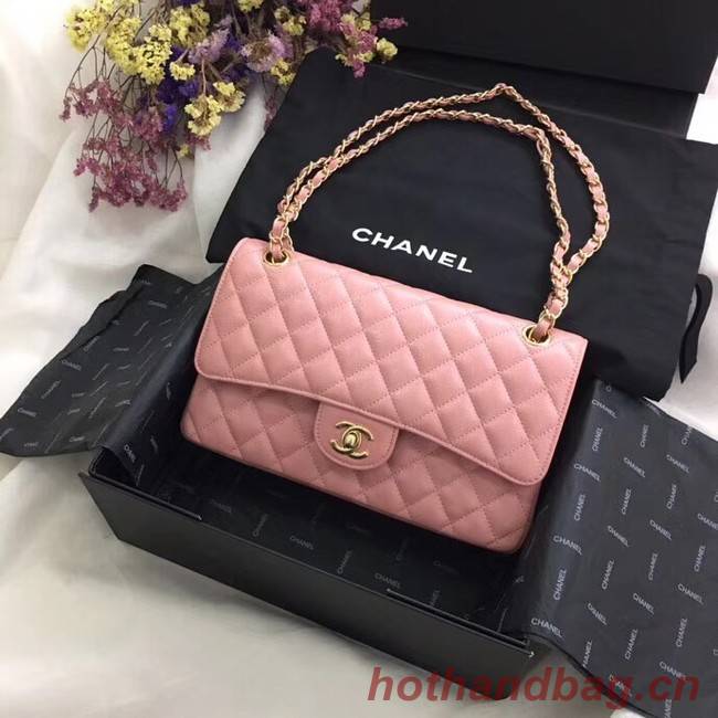 Chanel Calfskin & Gold-Tone Metal A01112 pink