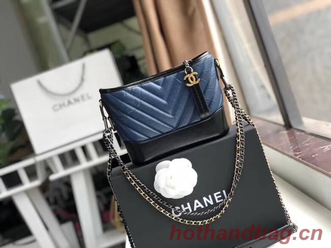 Chanel gabrielle small hobo bag A91810 blue&black