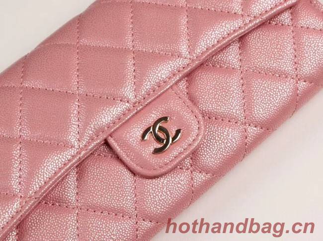 Chanel Calfskin Leather & Gold-Tone Metal A80758 pink