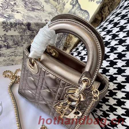 MINI LADY DIOR-TAS VAN LAMSLEER CAL44500 Silver gray