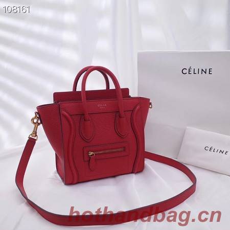 CELINE NANO LUGGAGE BAG IN LAMINATED LAMBSKIN 189244-12