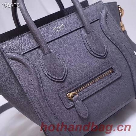 CELINE NANO LUGGAGE BAG IN LAMINATED LAMBSKIN 189244-13