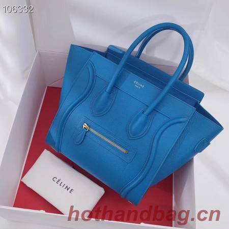 CELINE MICRO LUGGAGE HANDBAG IN LAMINATED LAMBSKIN 167793-17