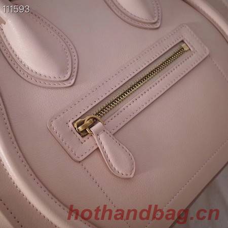 CELINE MICRO LUGGAGE HANDBAG IN LAMINATED LAMBSKIN 167793-23