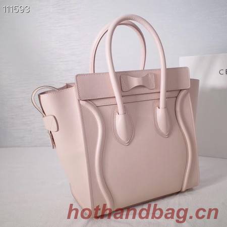 CELINE MICRO LUGGAGE HANDBAG IN LAMINATED LAMBSKIN 167793-23