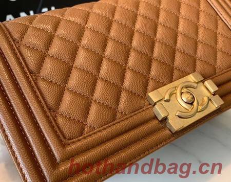 Boy Chanel Flap Bag Original Leather A67086 brown