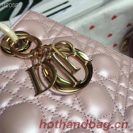 LADY DIOR LAMBSKIN BAG CAL44550 pearly-lustre pink