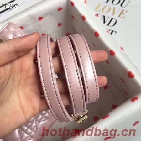 LADY DIOR LAMBSKIN BAG CAL44550 pearly-lustre pink