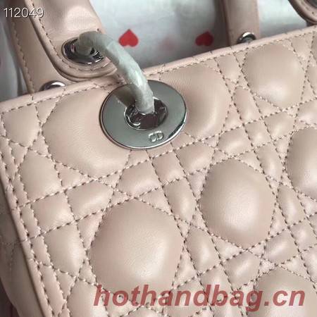 LADY DIOR LAMBSKIN BAG CAL44550  pink&silver-tone metal