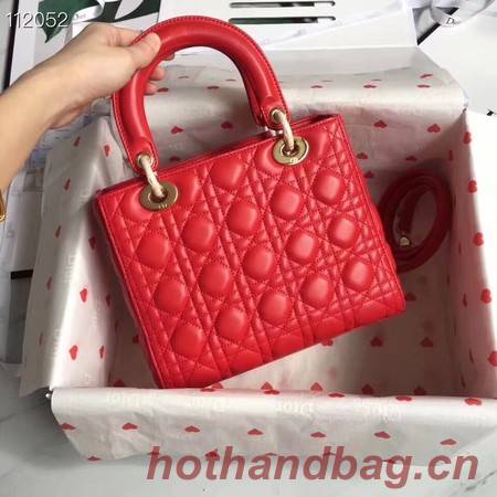 LADY DIOR LAMBSKIN BAG CAL44550 red