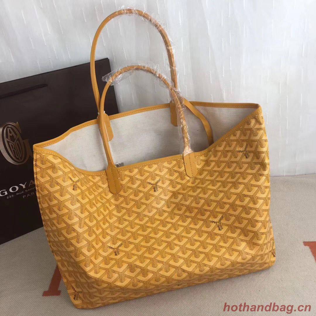 Goyard Y Doodling Calfskin Leather Tote Bag 7902 Yellow