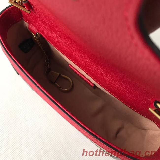 Gucci GG Supreme canvas 476433 Mini Shoulder Bag red