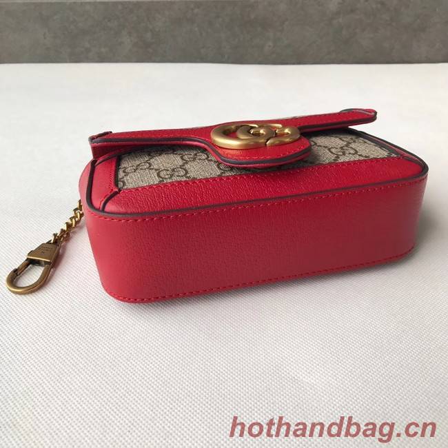 Gucci GG Supreme canvas 476433 Mini Shoulder Bag red