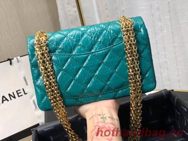 Chanel Shoulder Bag Original Leather Green AS0874 Gold