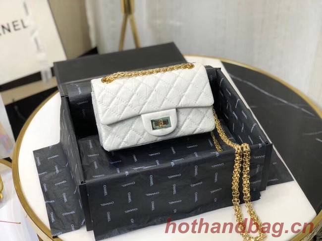 Chanel Shoulder Bag Original Leather White AS0874 Gold