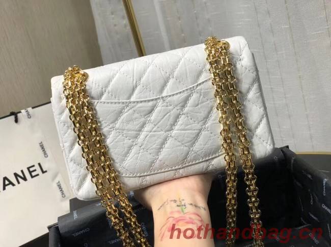 Chanel Shoulder Bag Original Leather White AS0874 Gold