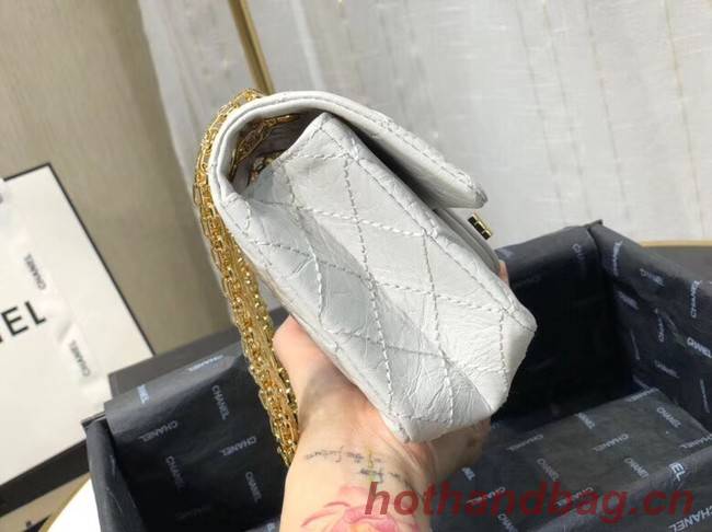 Chanel Shoulder Bag Original Leather White AS0874 Gold