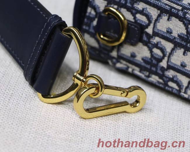 Dior 30 MONTAIGNE JACQUARD CANVAS BOX BAG M928 blue