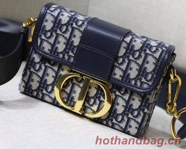 Dior 30 MONTAIGNE JACQUARD CANVAS BOX BAG M928 blue