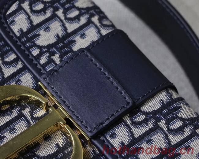 Dior 30 MONTAIGNE JACQUARD CANVAS BOX BAG M928 blue