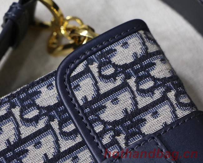 Dior 30 MONTAIGNE JACQUARD CANVAS BOX BAG M928 blue