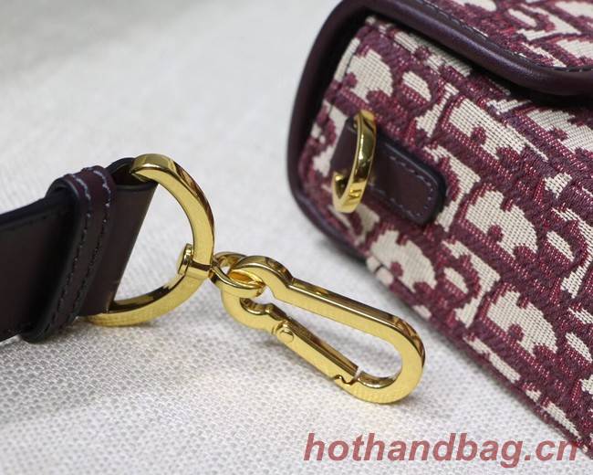 Dior 30 MONTAIGNE JACQUARD CANVAS BOX BAG M928 burgundy