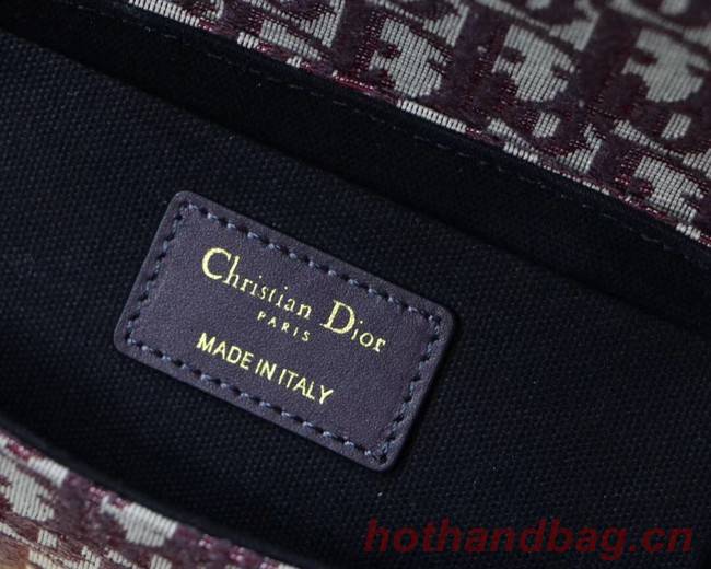 Dior 30 MONTAIGNE JACQUARD CANVAS BOX BAG M928 burgundy