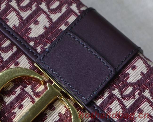 Dior 30 MONTAIGNE JACQUARD CANVAS BOX BAG M928 burgundy