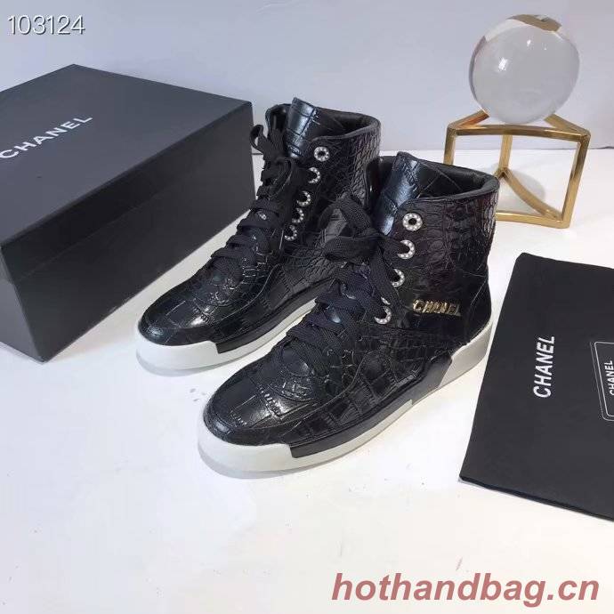 Chanel Shoes Crocodile CH2535JYX Black