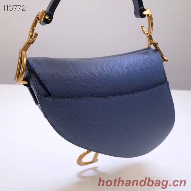 Dior Mini Saddle Bag Calfskin M0447 Blue