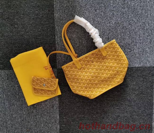 Goyard Calfskin Leather Mini Tote Bag 6782 Yellow