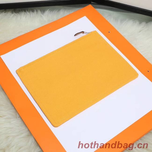 Hermes Cosmetic Bag H3700 Mango Yellow