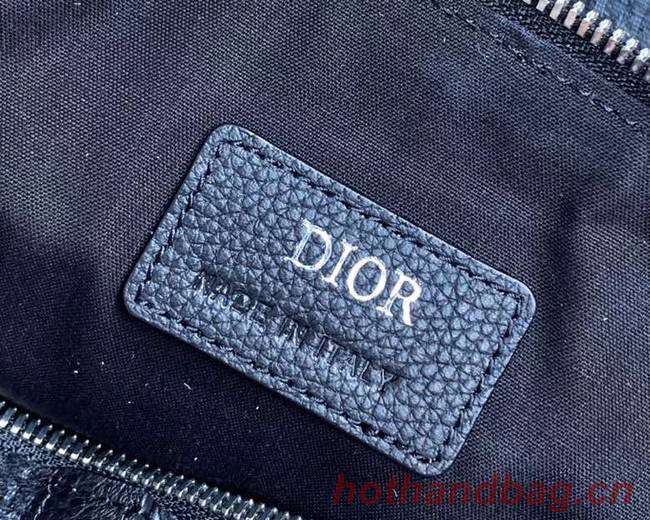 DIOR OBLIQUE SADDLE BELT BAG M9019 black