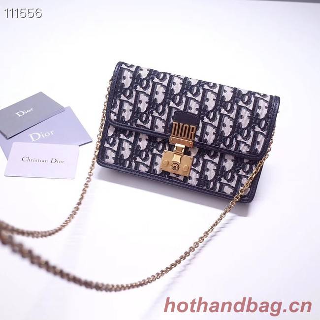 Dior DIORAMA leather Chain bag S2012 blue