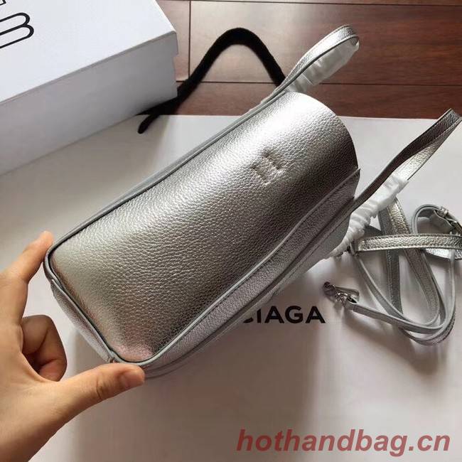 Balenciaga Original Leather Mini Shopper Bag 6696 Silver