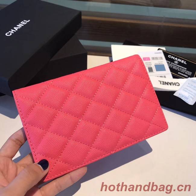 Chanel Calfskin Leather & Gold-Tone Metal Wallet A80385 Rose