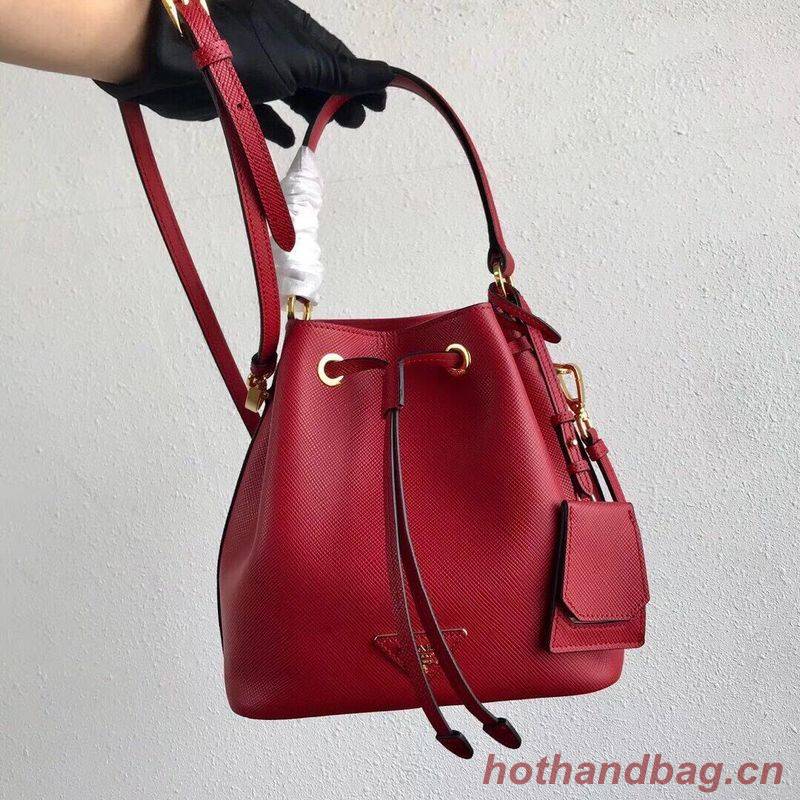 Prada Galleria Saffiano Leather Bag 1BE032 Red