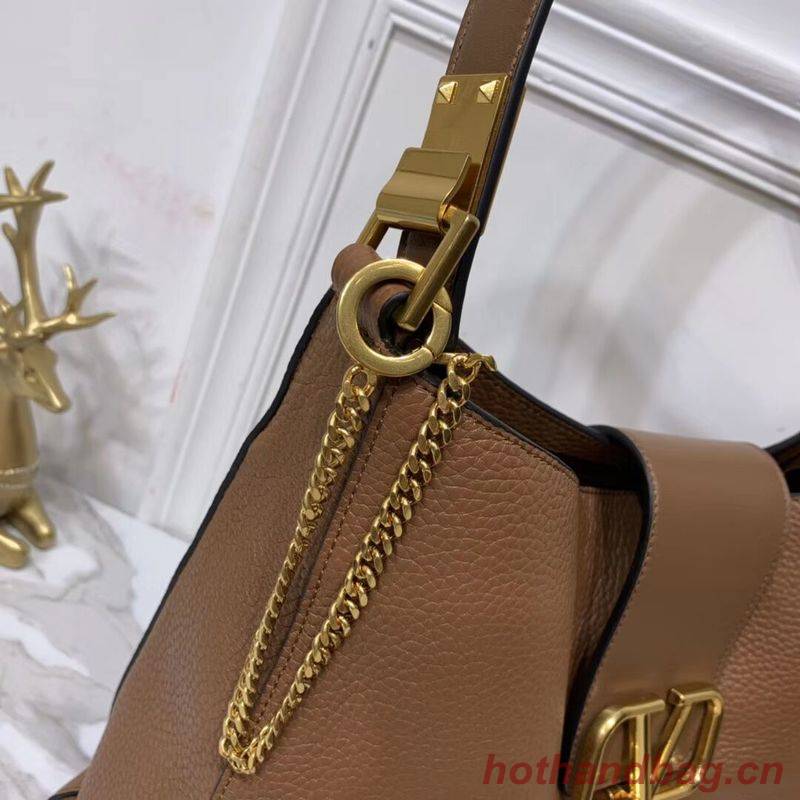 VALENTINO Origianl Palm Leather Bag V5002 Brown